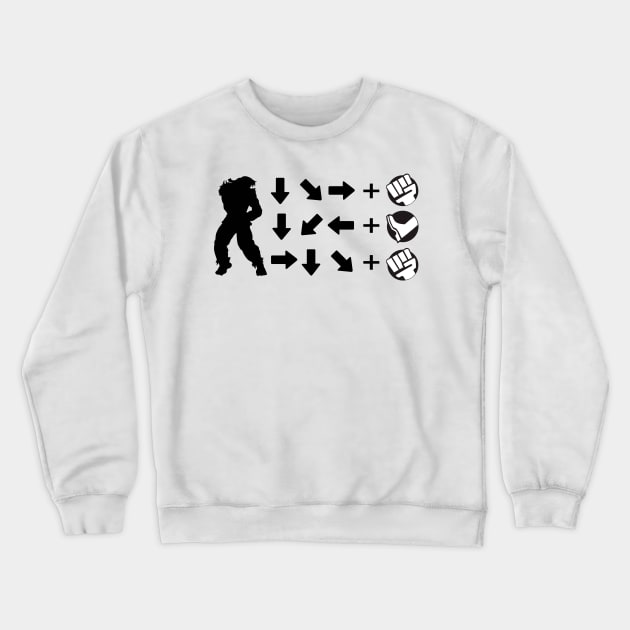 Street Fighter Moves - Ryu Crewneck Sweatshirt by GuiNRedS